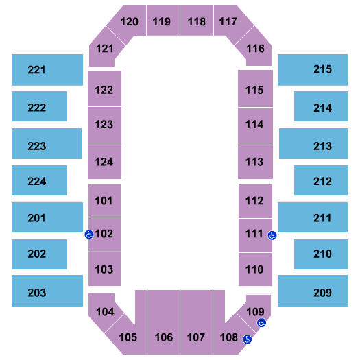 James Brown Arena Interactive Seating Chart