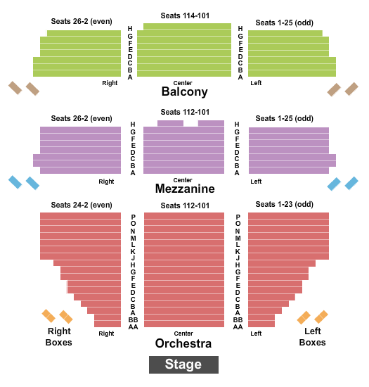 James Earl Jones Theatre Seating Chart: Endstage