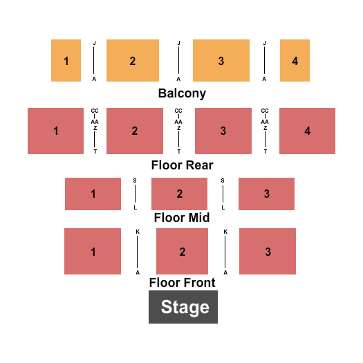 James H. Clark Auditorium Seating Chart: Endstage