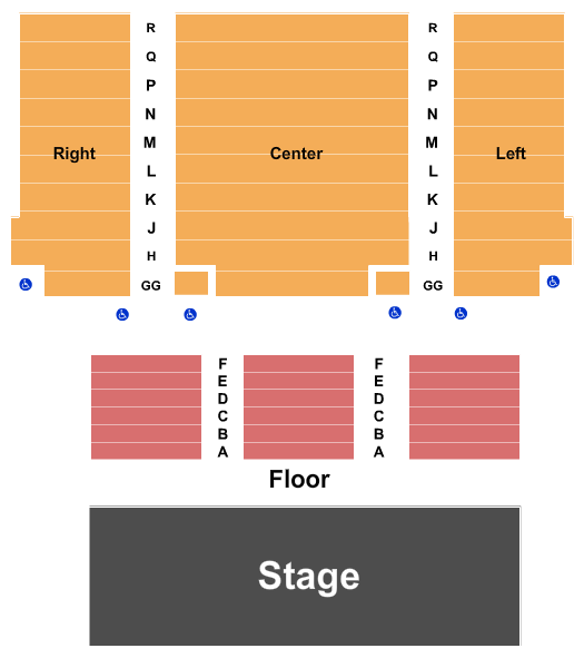 Scherr Forum Theatre At Bank of America Performing Arts Center Seating Chart: End Stage