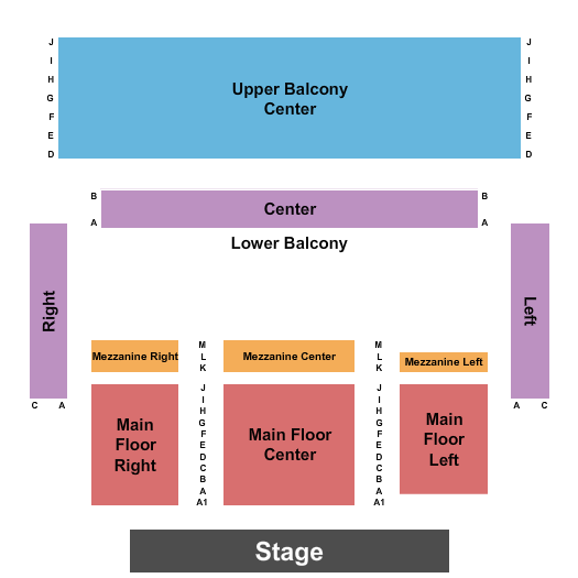 Jaqua Concert Hall - Shedd Institute Seating Chart: MF/Balcony