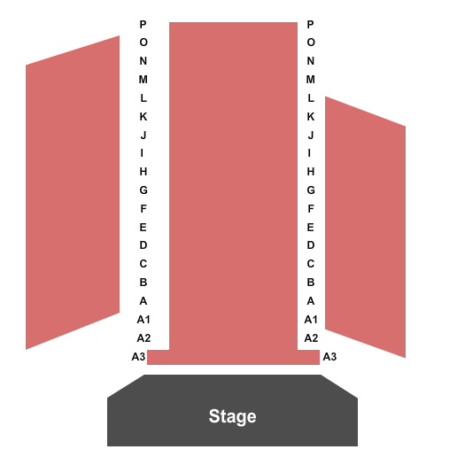 Jaqua Concert Hall - Shedd Institute Seating Chart: End Stage