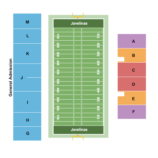 Javelina Stadium Seating Chart: Football