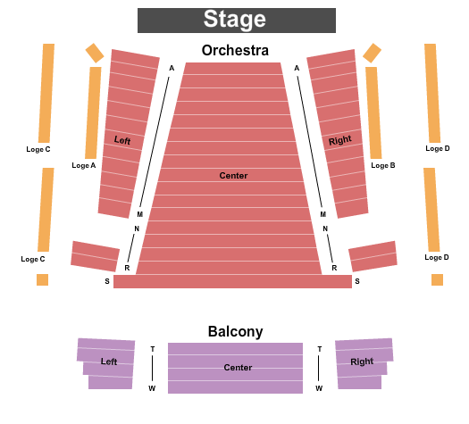 Jeanne & Peter Lougheed Performing Arts Centre Seating Chart: End Stage