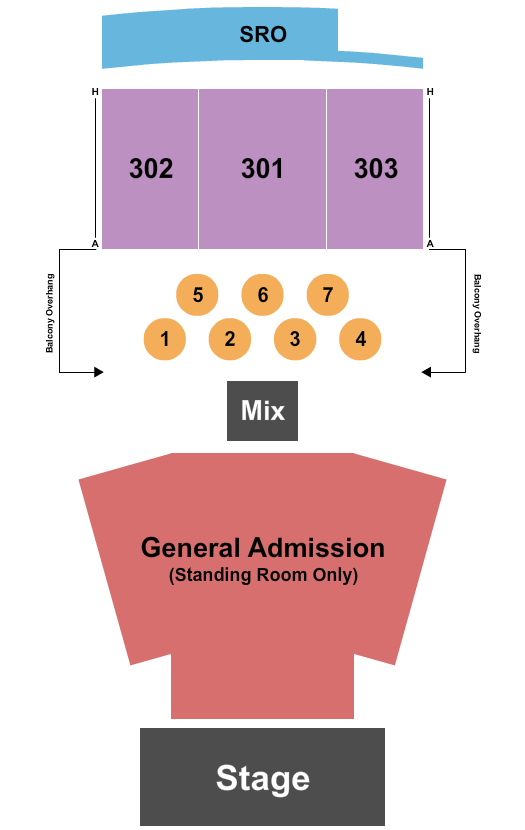 Jefferson Theater - VA Seating Chart: Endstage GA Floor