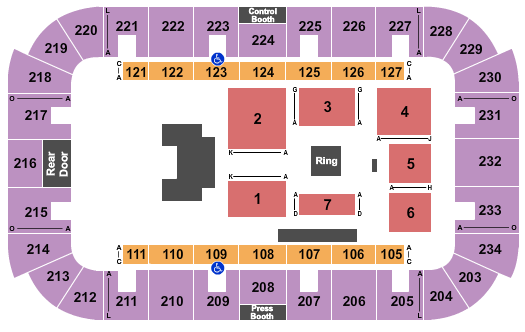 Jenkins Arena - RP Funding Center Seating Chart: WWE