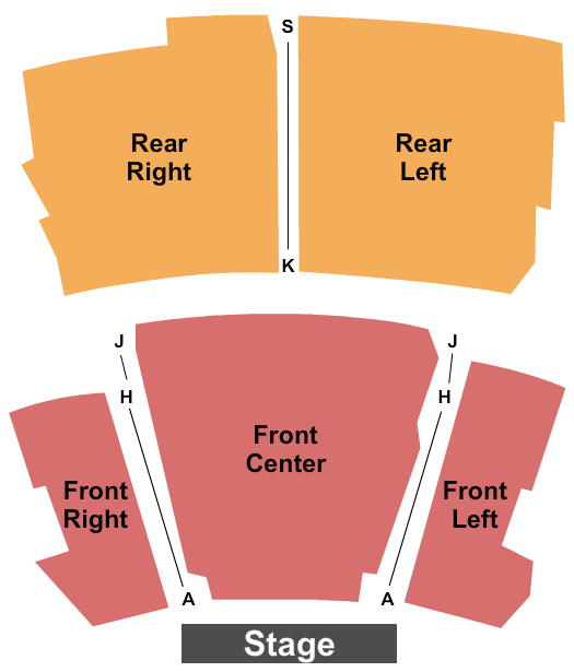 The White Theatre - Jewish Community Center of Greater Kansas City Seating Chart: End Stage