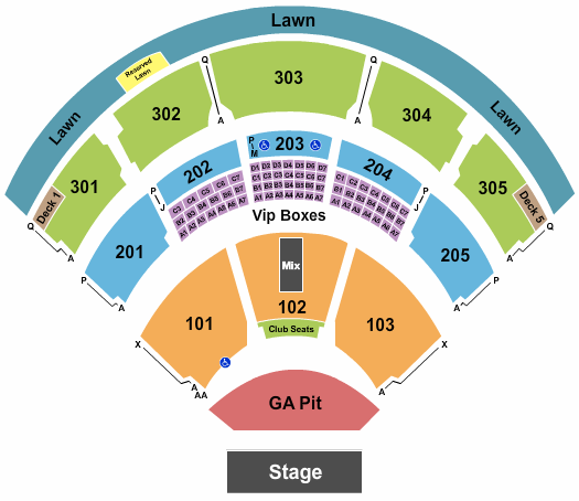 Jiffy Lube Live Seating Chart: End Stage Pit