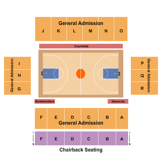 Jim Wink Arena Seating Chart: Harlem Globetrotters