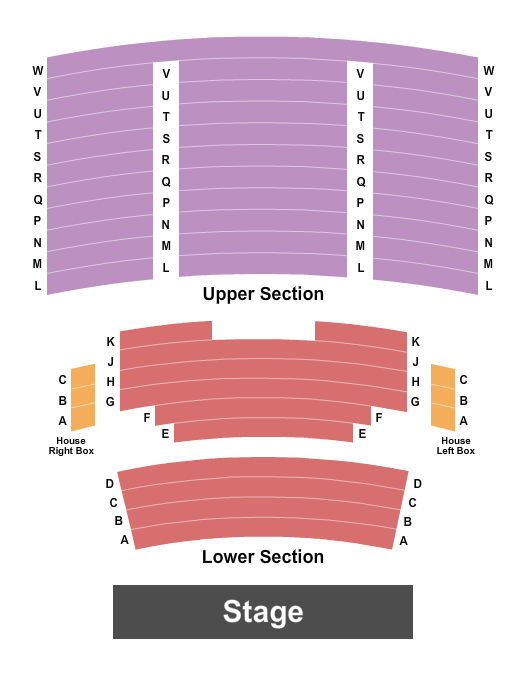 Jim and Joyce Faulkner Performing Arts Center Seating Chart: Endstage