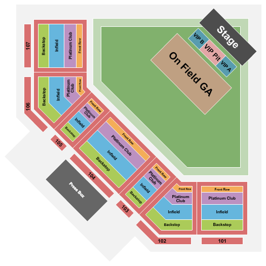Jimmy John's Field Seating Chart: Concert