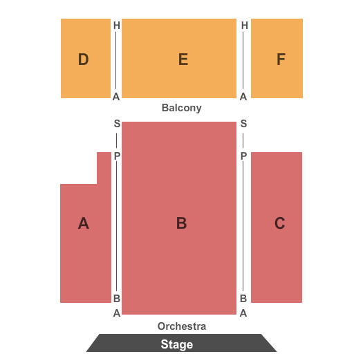 Jo Long Theatre Seating Chart: End Stage