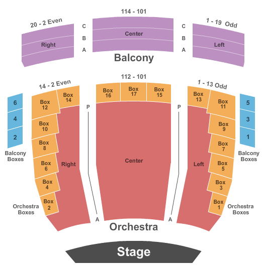 Joan C. Edwards Performing Arts Center Seating Chart