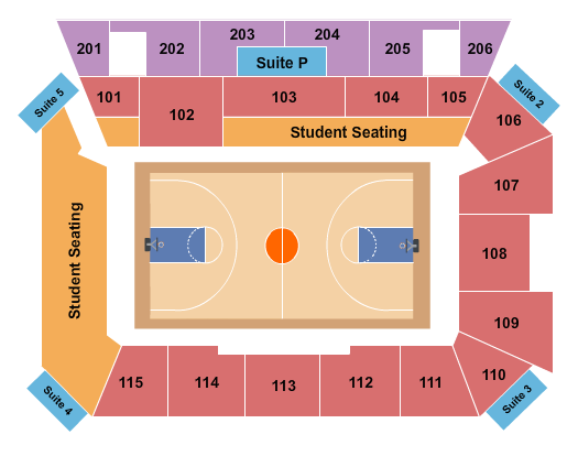 Joan Perry Brock Center Seating Chart: Basketball