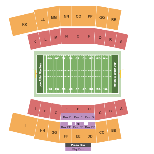 Joe Aillet Stadium Seating Chart: Football