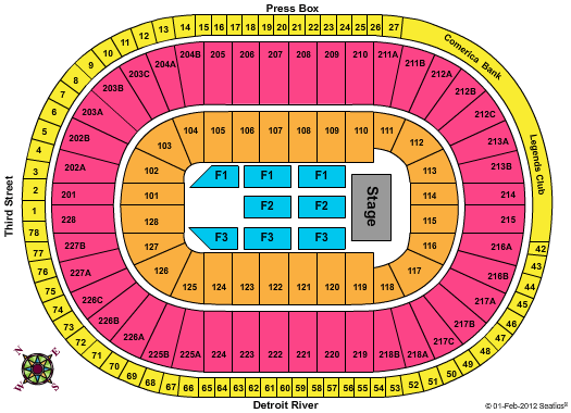 Joe Louis Arena seating chart