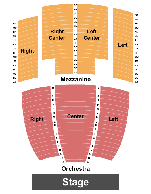 John Hancock Hall Seating Chart: Endstage - Orch/Mezz