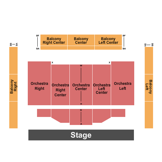 John M. Hall Auditorium Seating Chart: Endstage