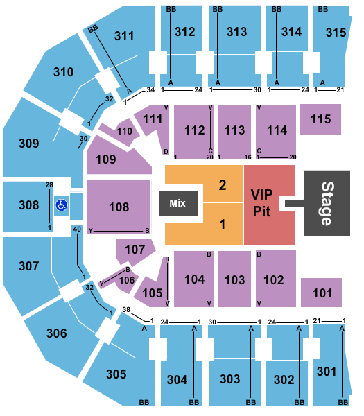 John Paul Jones Arena Seating Chart: Cody Johnson