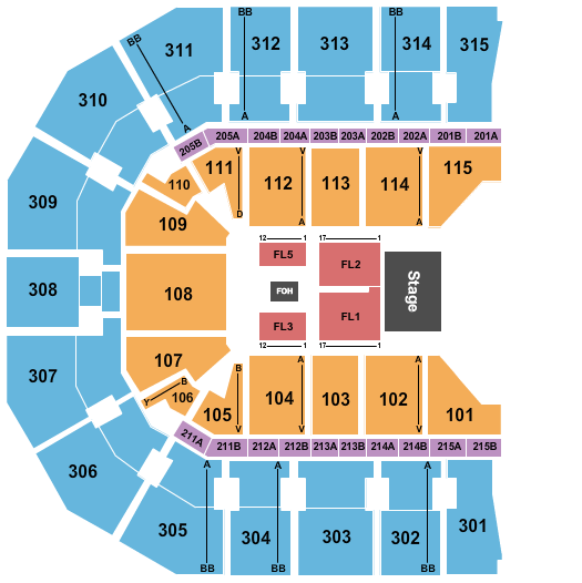 John Paul Jones Arena Seating Chart: Endstage 7