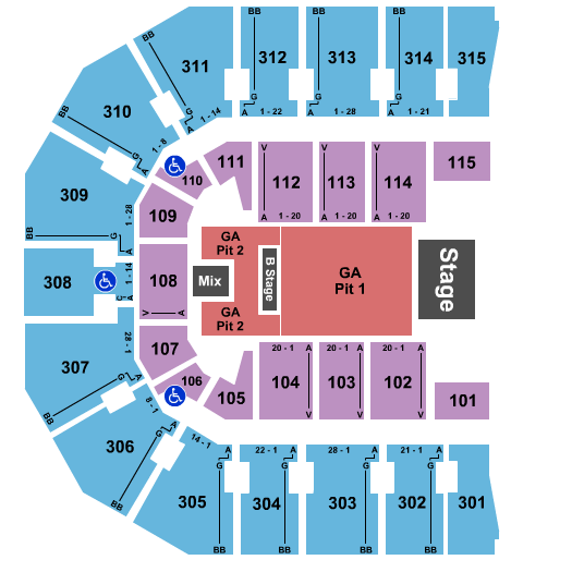John Paul Jones Arena Seating Chart: Thomas Rhett