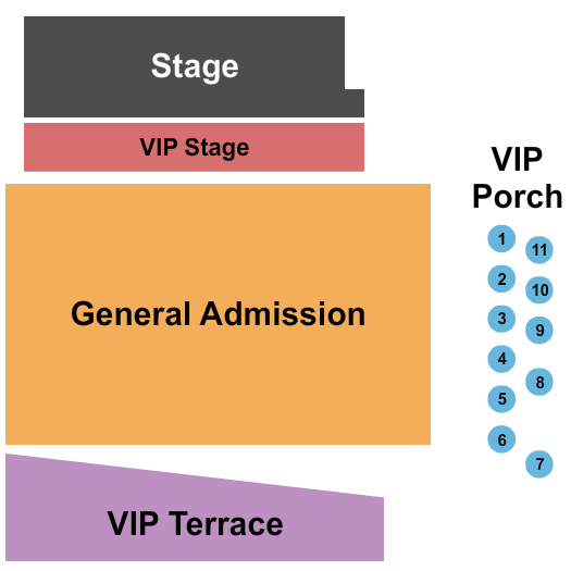John T. Floore Country Store Seating Chart: Endstage 2