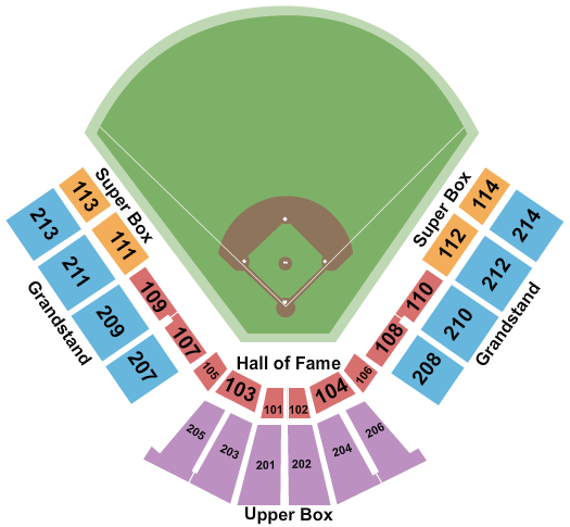 John Thurman Field Seating Chart: Baseball