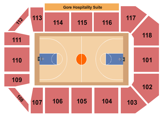 John W. Pope Convocation Center Seating Chart: Basketball