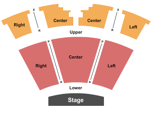Johnson Fine Arts Center Seating Chart: End Stage