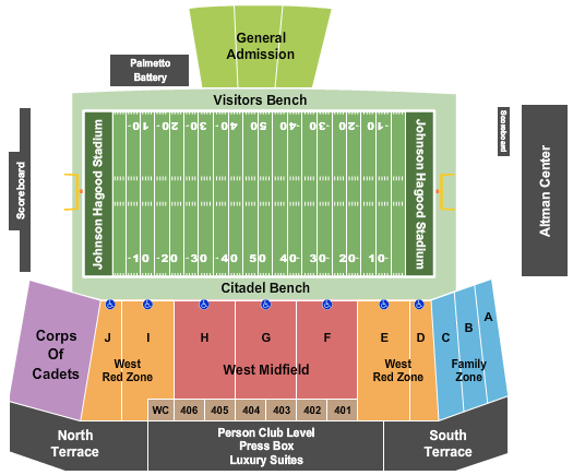 Johnson Hagood Stadium Seating Chart