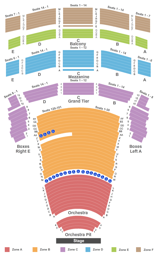 Jones Hall for the Performing Arts Seating Chart