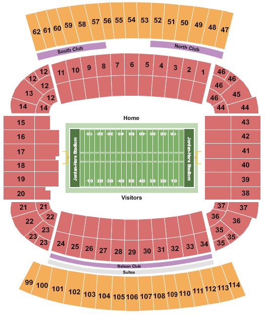 Jordan-Hare Stadium Seating Chart: Football