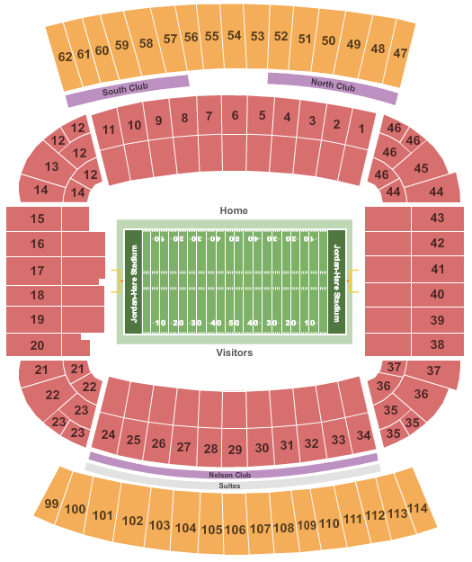 Jordan Hare Stadium Seating Chart Row Numbers
