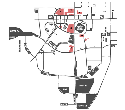 Jordan-Hare Stadium Parking Lots Map