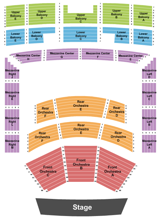Jorgensen Center Seating Chart: End Stage
