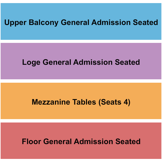 Journey Downtown Theater Seating Chart: GA/Tables