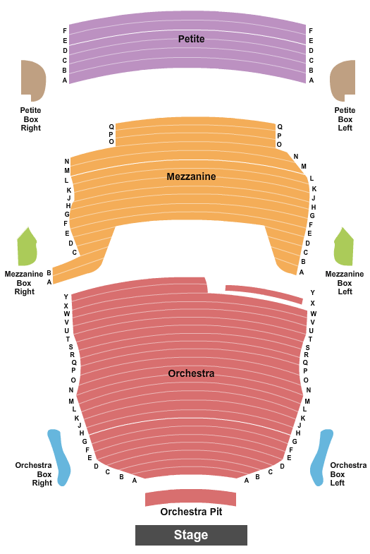 Fred Kavli Theatre Detailed Seating Chart