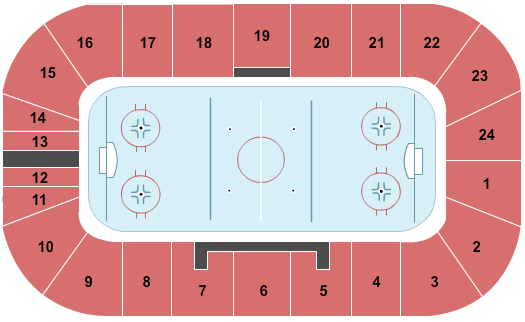 KC Irving Regional Centre Seating Chart: End Stage