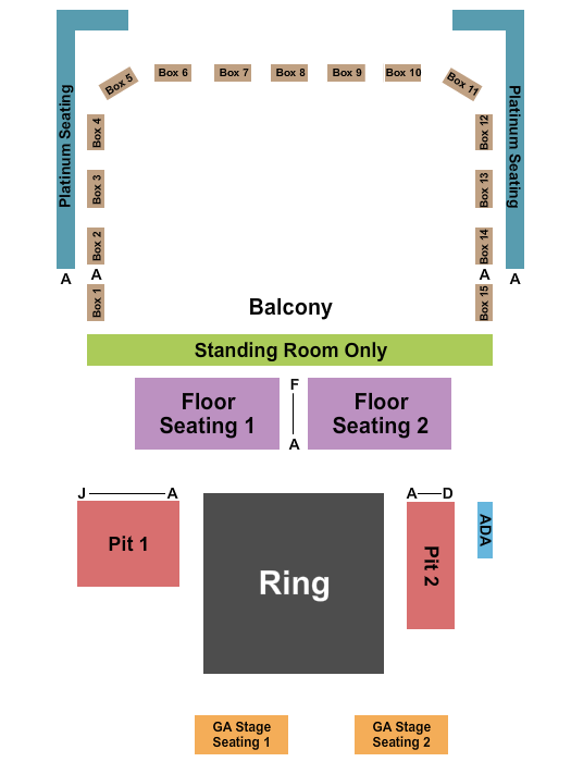 KEMBA Live! Seating Chart: WWE 3