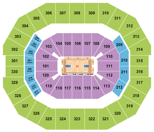 KFC Yum! Center Seating Chart: Basketball - Globetrotters