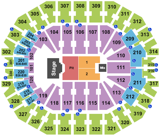 KFC Yum! Center Seating Chart: Billy Strings