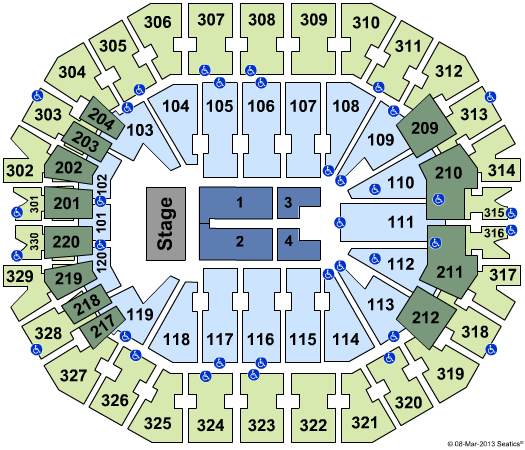 KFC Yum! Center Seating Chart