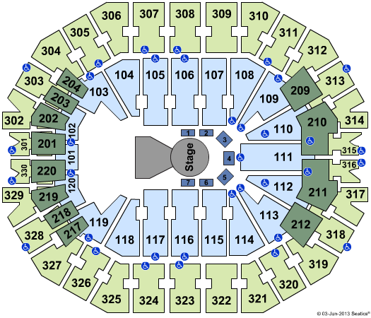 KFC Yum! Center Seating Map