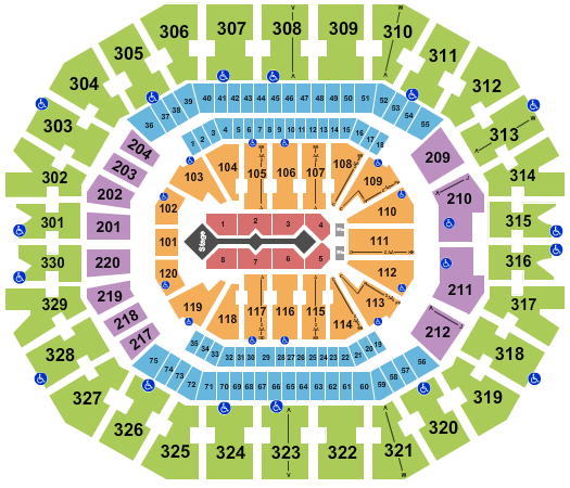 KFC Yum! Center Seating Chart: For King and Country