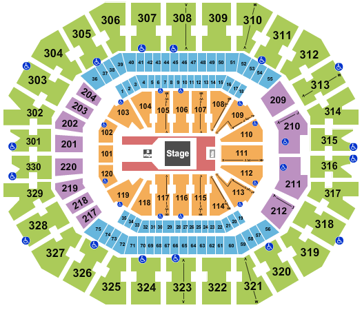 KFC Yum! Center Seating Chart: Forrest Frank