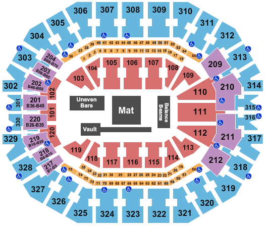 KFC Yum! Center Seating Chart: GK US Classic