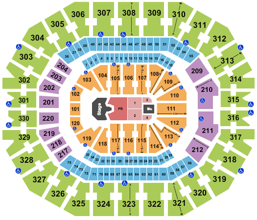 KFC Yum! Center Seating Chart: Ghost