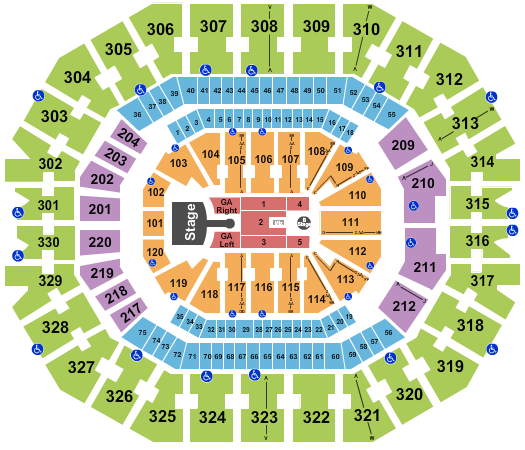 KFC Yum! Center Seating Chart: Greta Van Fleet