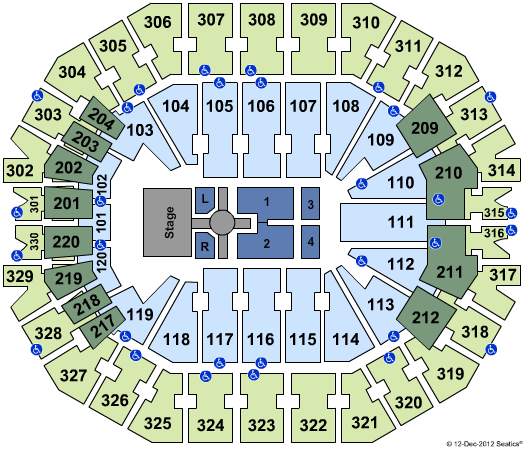 KFC Yum! Center Seating Chart