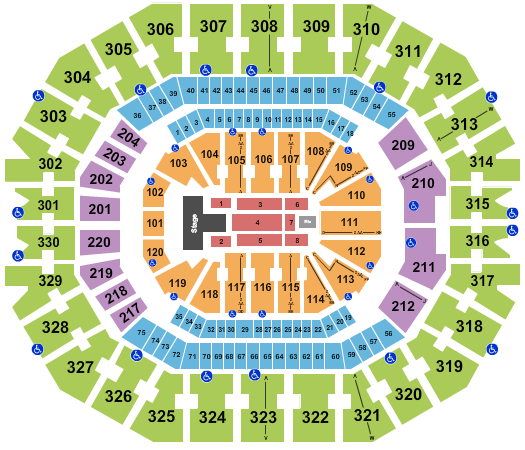 KFC Yum! Center Seating Chart: Maverick City Music